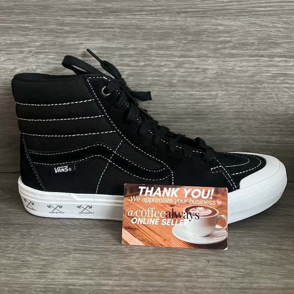 Vans Sk8-Hi Pro BMX Demolition Black White Size 7.5 Men's 9 Women's NWOB - Picture 3 of 8